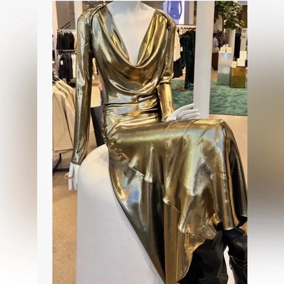 ZARA DRAPED DRESS LIMITED EDITION - Picture 7 of 14